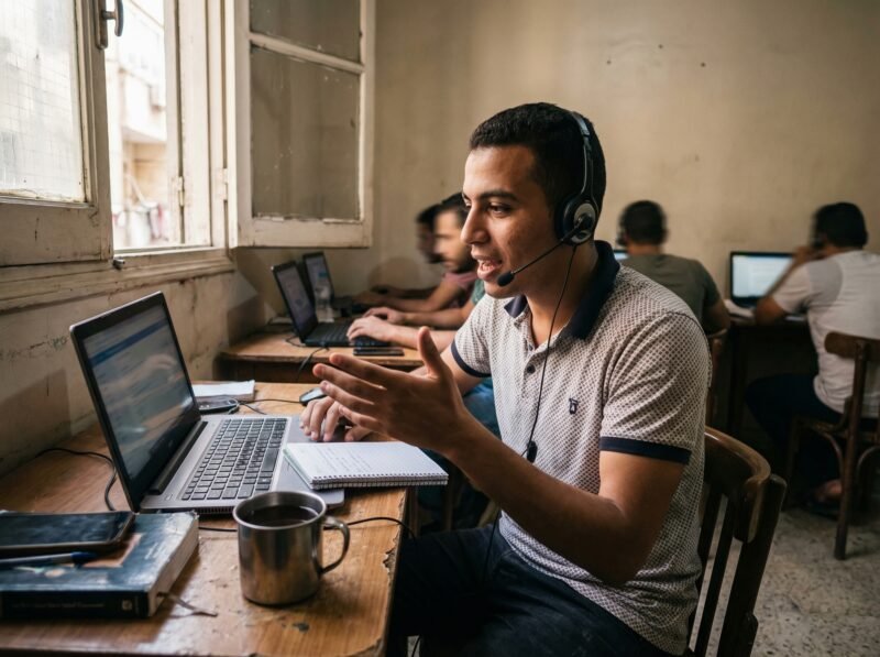 فرصة: شغل كول سنتر من البيت شات عربي بمرتب 12000