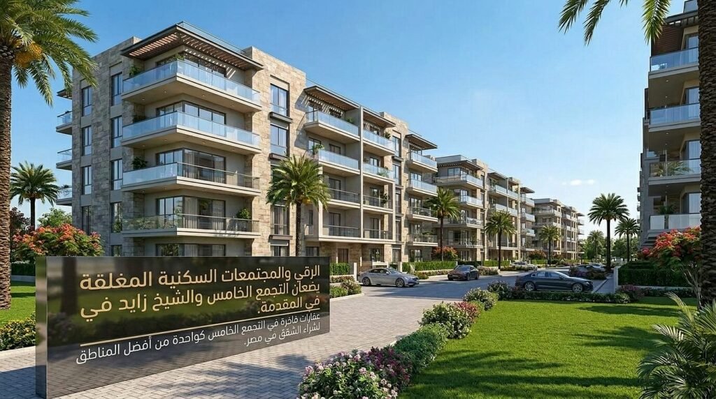 عقارات فاخرة في التجمع الخامس كواحدة من أفضل مناطق شراء شقق في مصر