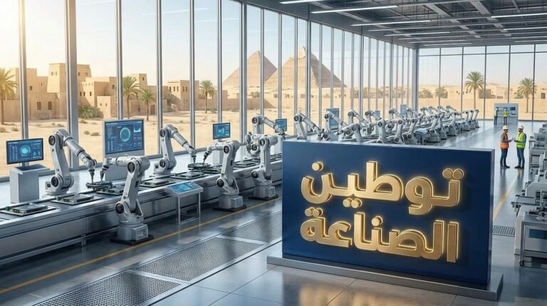 صورة توضح مستقبل توطين الصناعة في مصر وانتقال خطوط الإنتاج العالمية