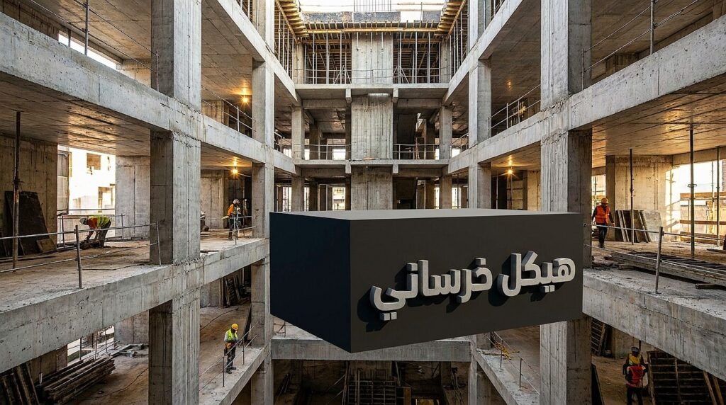 تفاصيل هيكل البناء في تكلفة بناء بيت في مصر

