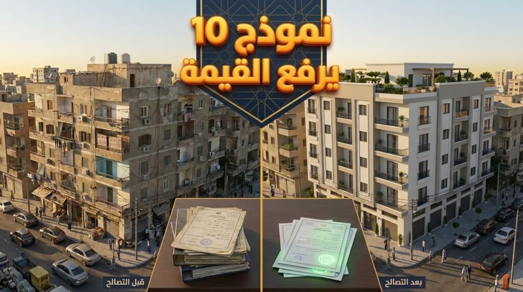 نموذج 10 ضمن قانون التصالح في البناء