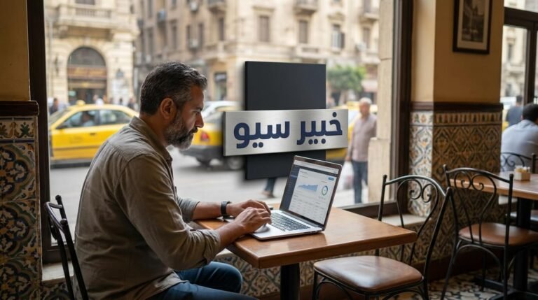 شاب مصري يعمل كـ خبير سيو على جهاز محمول لتصدر نتائج البحث