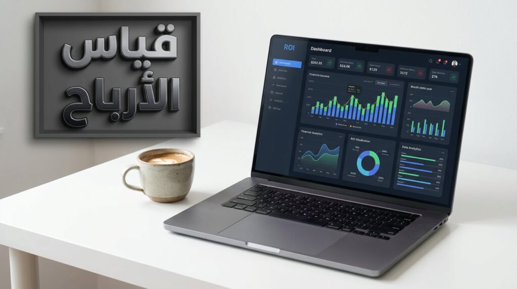 شاشة تعرض تقارير عائد الاستثمار لنجاح التسويق عبر المؤثرين بذكاء