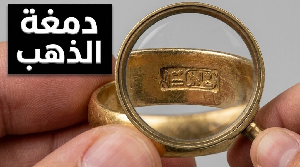 خطوات كشف الدمغة عند شراء الذهب المستعمل 🔬
