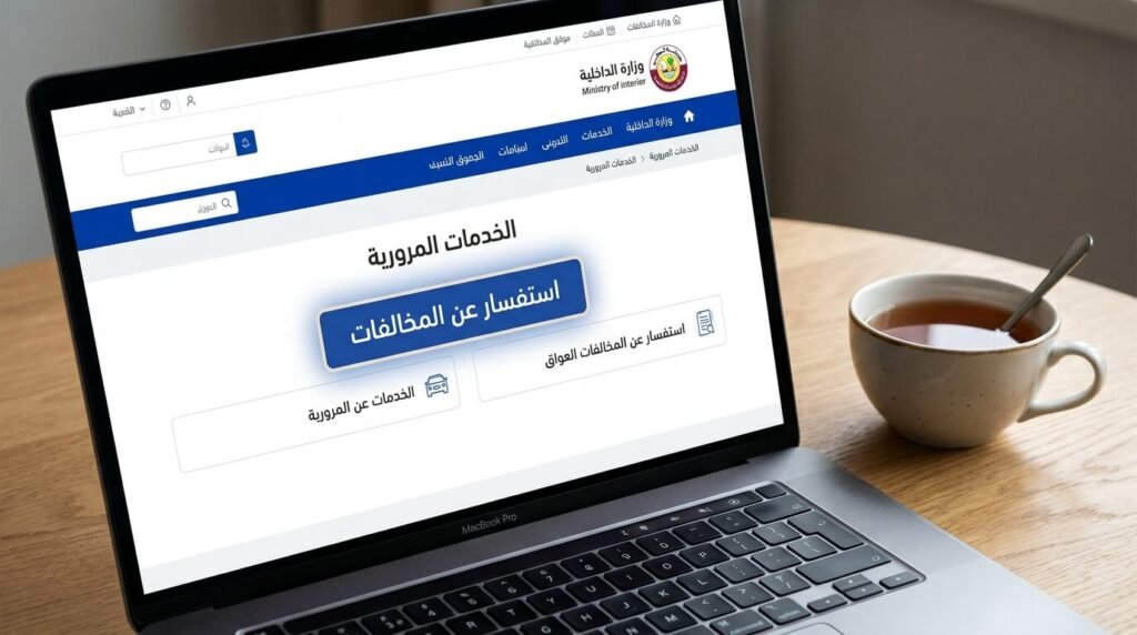 شرح خطوات الاستعلام عن المخالفات المرورية عبر موقع النيابة العامة للحصول على شهادة براءة الذمة قبل التوجه للمرور