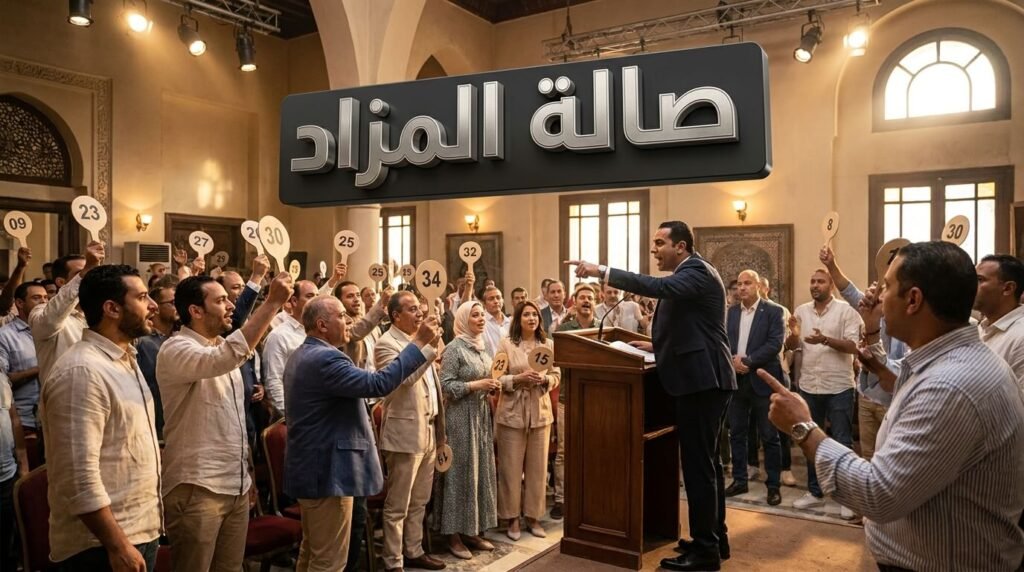المنافسة بين المستثمرين داخل صالات مزادات الشقق
