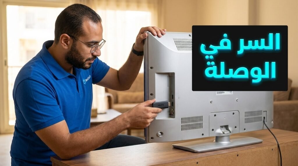 خطوات توصيل جهاز تحويل التلفزيون العادي لسمارت عبر مدخل HDMI
