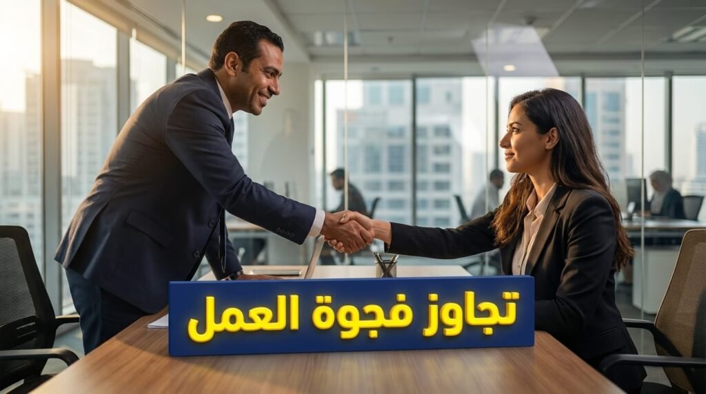 متقدم للوظيفة يجتاز سؤال فترات الانقطاع عن العمل بثقة أمام مدير الموارد البشرية