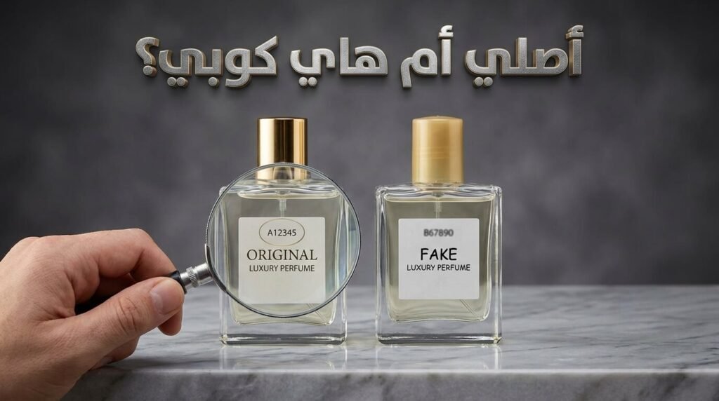 مقارنة بين زجاجة عطر أصلية وهاي كوبي في سوق بيع وشراء العطور