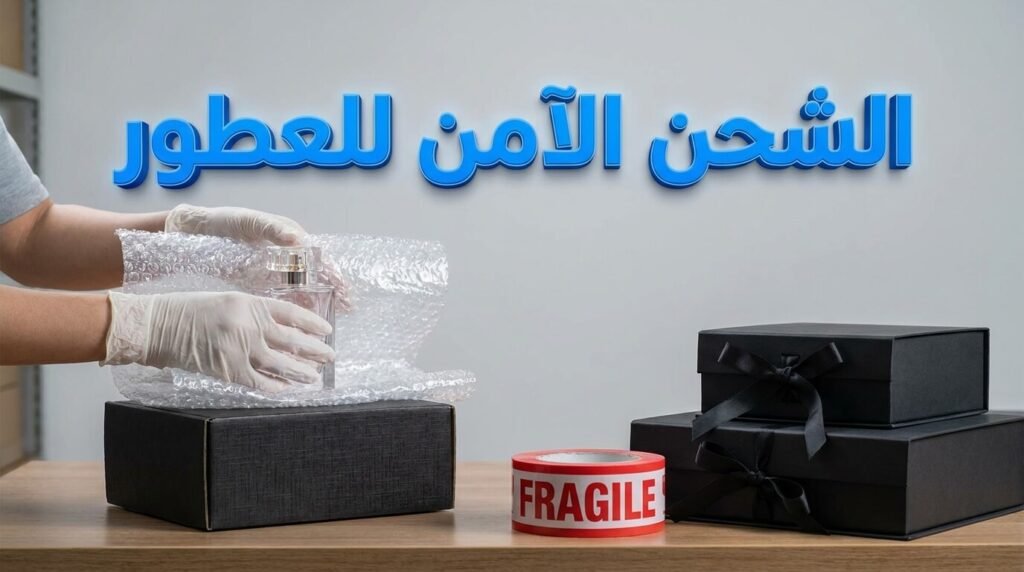 تغليف عطر بشكل احترافي لضمان وصوله آمناً في بيع وشراء العطور