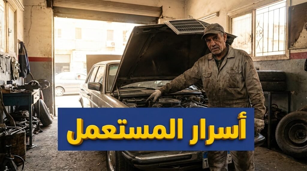 ميكانيكي يفحص محرك لاكتشاف عيوب سيارات هيونداي ونيسان المستعملة