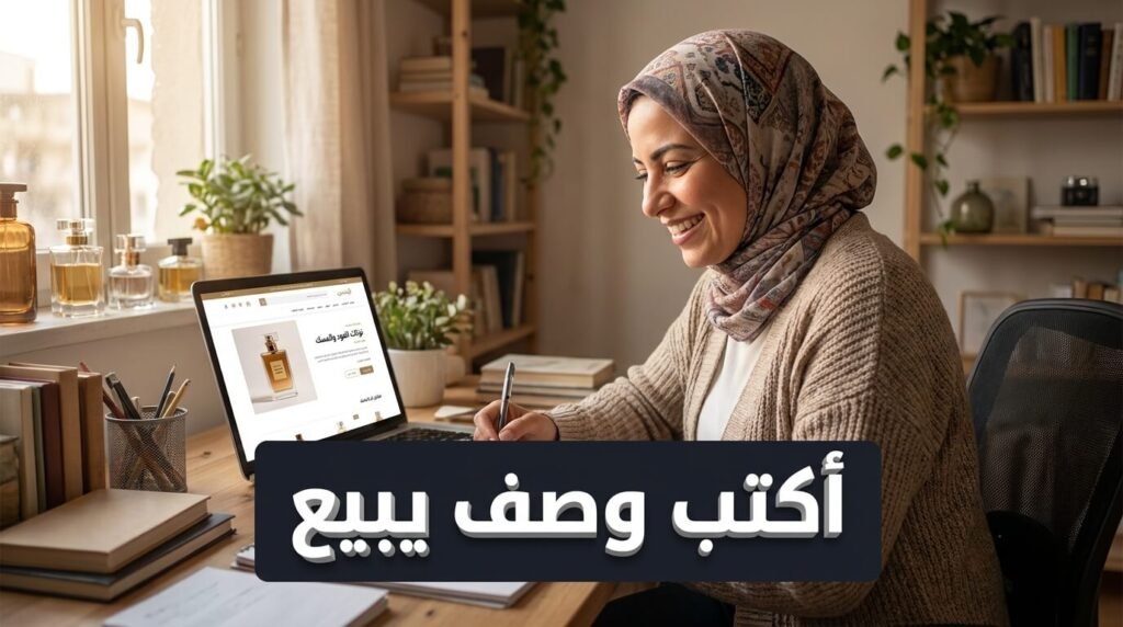 بائعة مصرية تكتب وصفاً احترافياً لعطر في إعلان بيع وشراء العطور