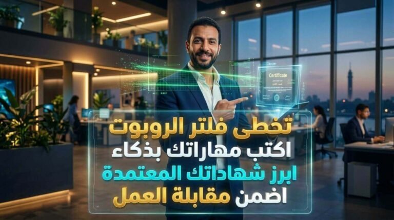 شاب مصري واثق ينجح في تجاوز أنظمة التوظيف بفضل إدراج كورسات قوية داخل السيرة الذاتية لاجتياز فلتر الشركات.