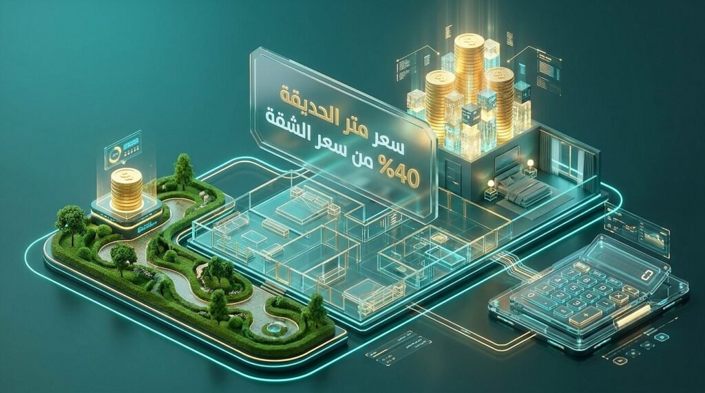 لضمان شراء افضل دور للسكن بالسعر العادل، لا تدفع أكثر من 40% من قيمة المباني مقابل مساحة الحديقة الخاصة أو الروف المكشوف.