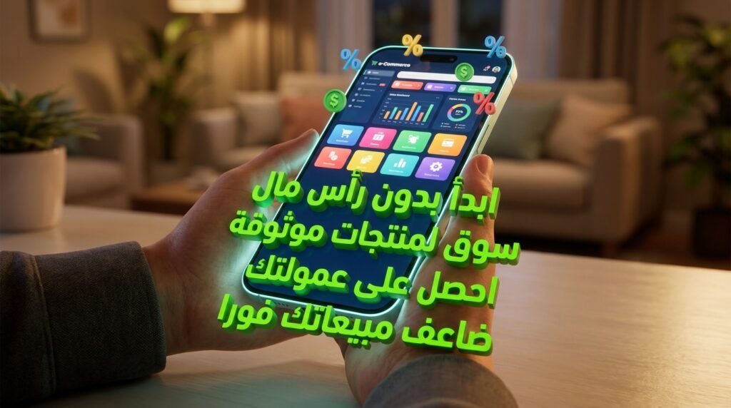 شاب يستخدم هاتفه للتسويق بالعمولة كأفضل خيار لبناء شغل اونلاين من البيت بدون رأسمال.
