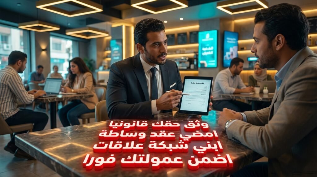 وسيط تجاري يوثق عمولته بعقود رسمية كأذكى شغل اونلاين من البيت بدون تعارض مع وظيفته.
