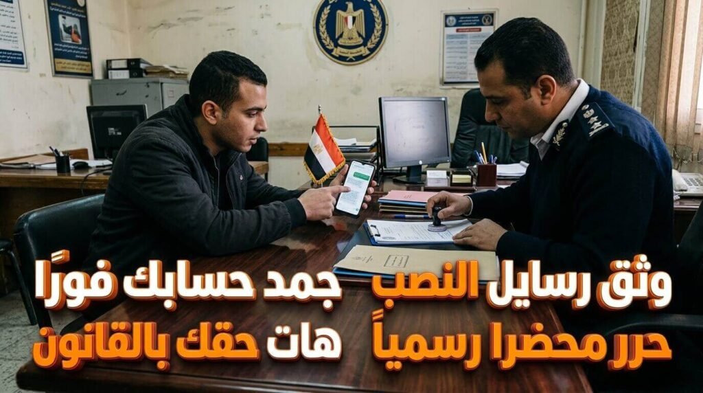 توثيق المحادثات وتجميد الحساب البنكي وتحرير محضر رسمي للتحرك القانوني ضد عصابات أي وظائف وهمية.
