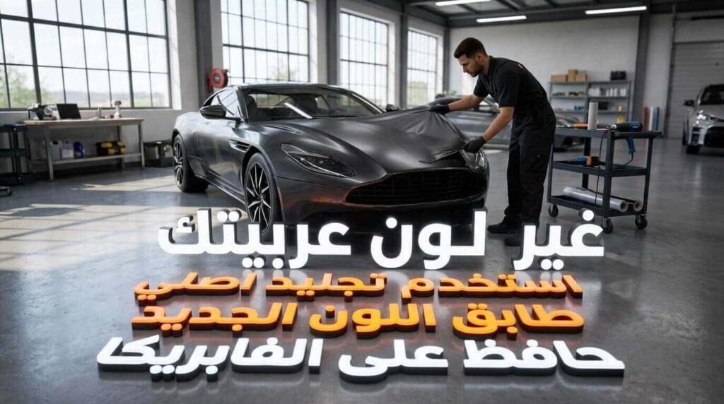 تجليد السيارة بفويل أصلي وتغيير لونها مع ضرورة مطابقة اللون الجديد في المرور عند تعديل السيارات.