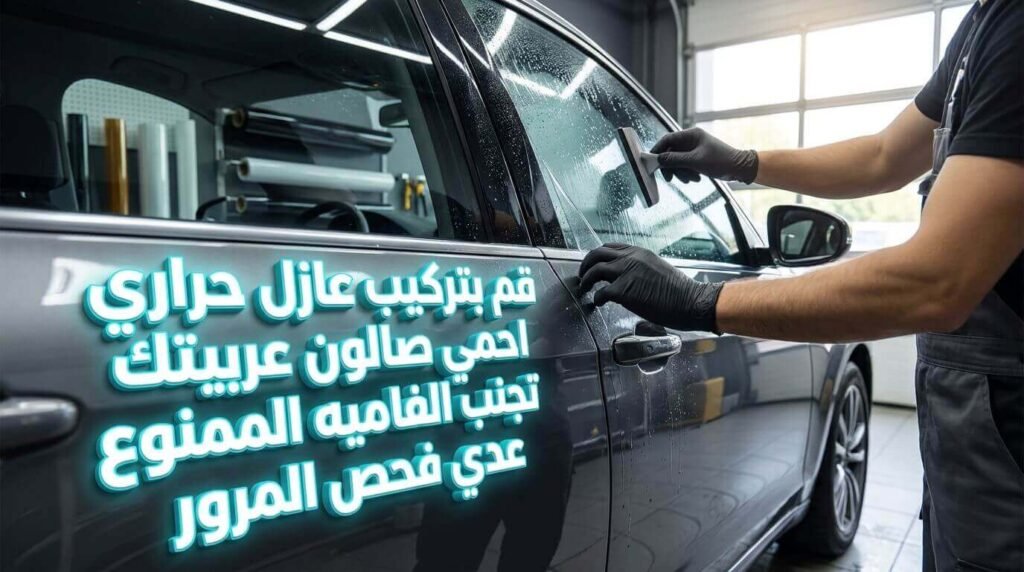 تركيب عازل حراري شفاف للزجاج بطريقة قانونية وتجنب الفاميه كأحد أهم خطوات تعديل السيارات.