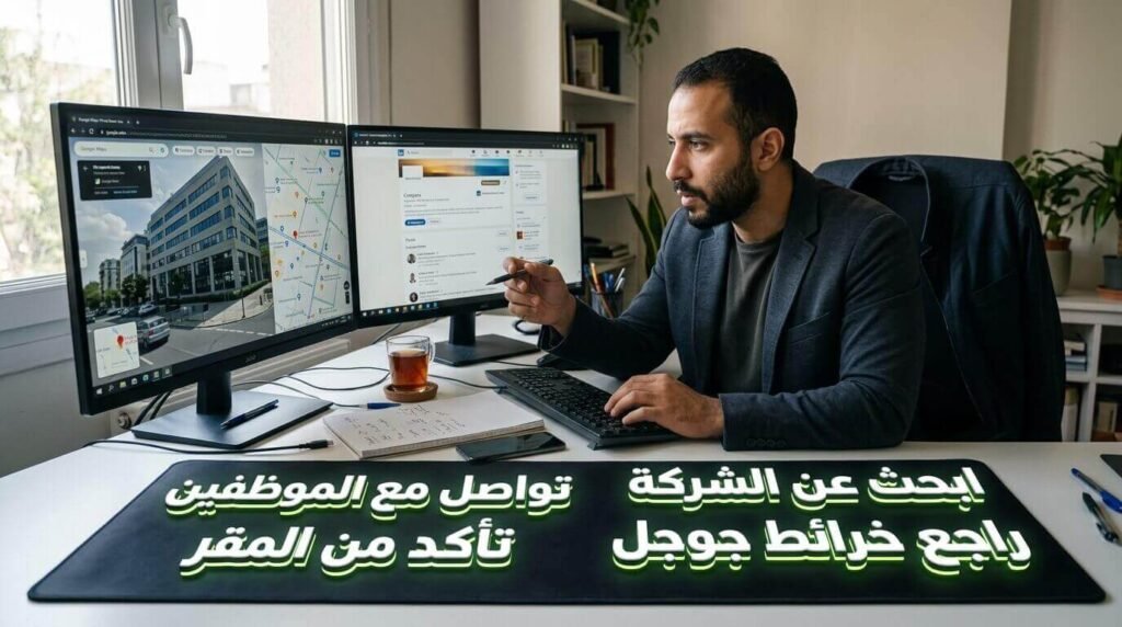 البحث الدقيق عبر خرائط جوجل ولينكد إن للتأكد من مقر الشركة وتجنب الوقوع ضحية أي وظائف وهمية.

