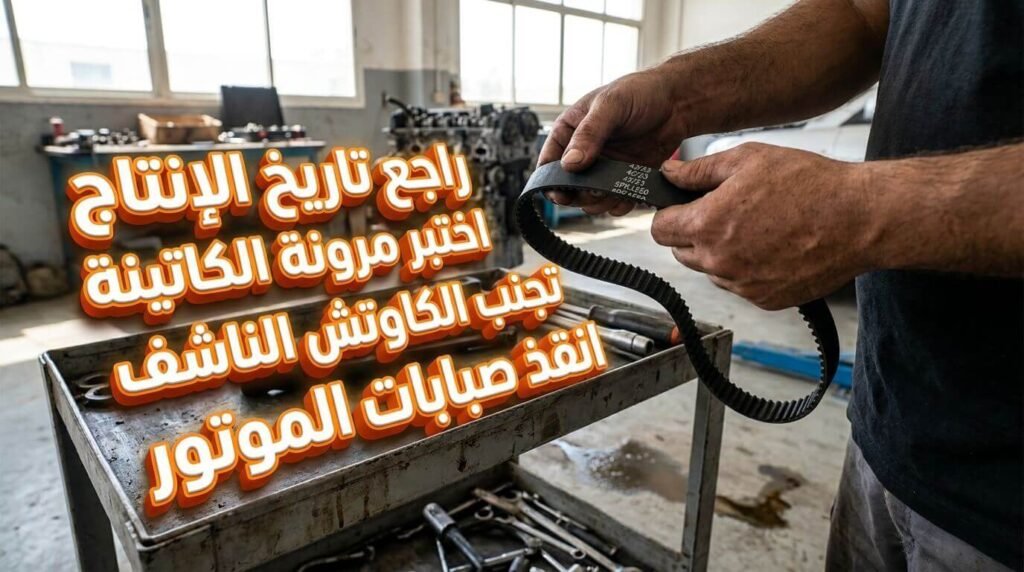 مراجعة تاريخ الإنتاج واختبار مرونة سير الكاتينة لتجنب تلف المحرك بسبب قطع غيار السيارات المخزنة.