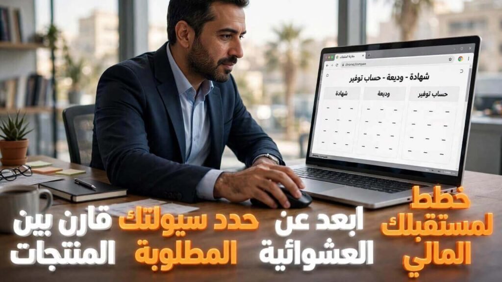 المقارنة الذكية بين الودائع وحسابات التوفير و شهادات الادخار لتحديد السيولة المطلوبة.

