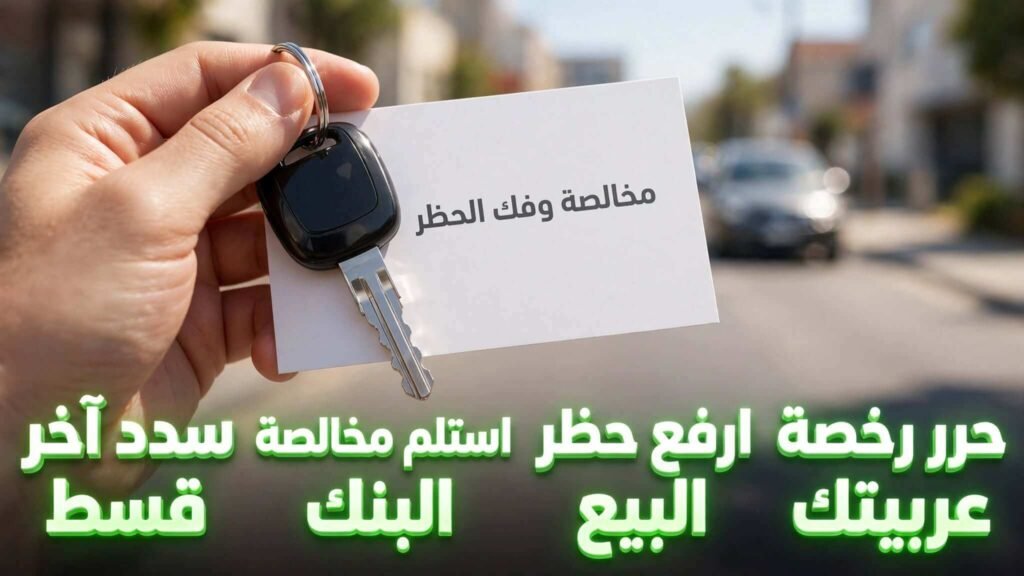 الحصول على مخالصة البنك ورفع حظر البيع لتحرير رخصة السيارة بعد انتهاء فترة تقسيط سيارات.
