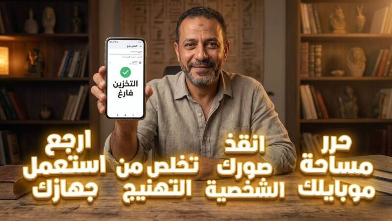 تحرير مساحة الموبايل والتخلص من كابوس ذاكرة الهاتف ممتلئة وحل مشكلة التهنيج بخطوات ذكية.