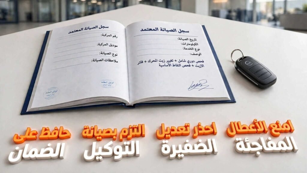 الالتزام بجدول صيانات التوكيل لحماية الضمان من السقوط وتجنب الأعطال في أرخص سيارة زيرو.