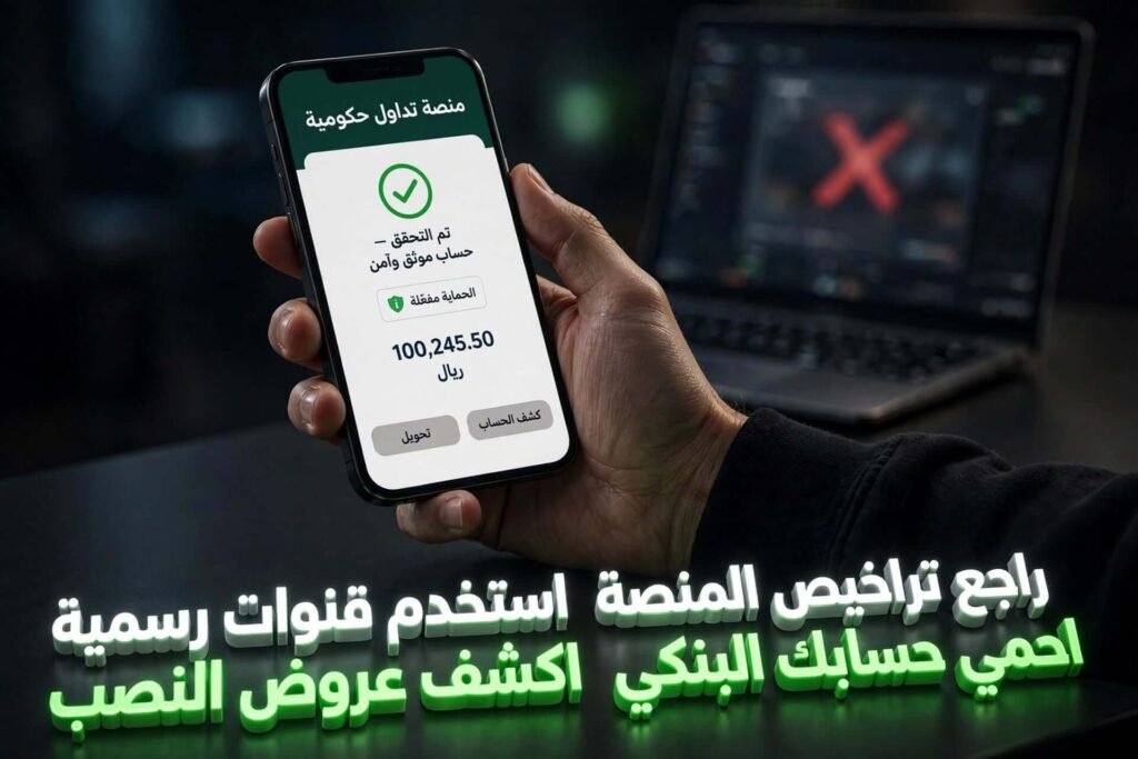 استخدام القنوات الحكومية الرسمية ومراجعة تراخيص المنصات لكشف النصب وحماية حسابك عند شراء الصكوك الإسلامية.