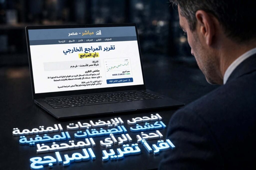 قراءة تقرير المراجع الخارجي وكشف الصفقات المخفية لضمان شفافية الشركة في التداول الإلكتروني.